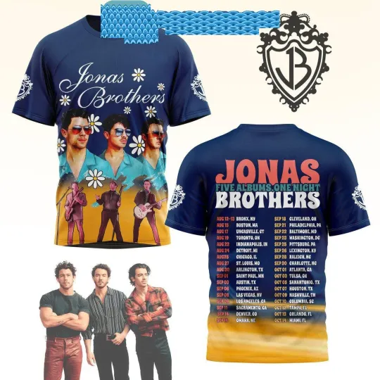 Jonas Brothers Five Albums One Night T-Shirt