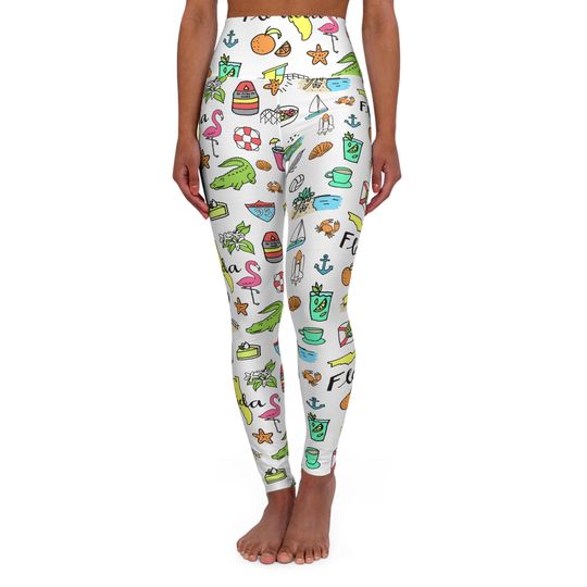 Tropical Summer Leggings, Legging For Mom, Women, Girlfriends