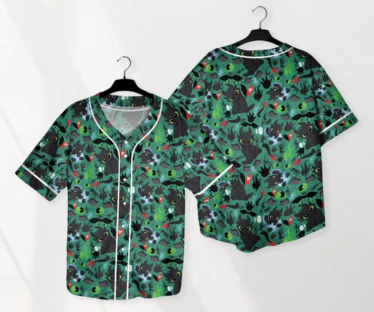 Toothless Baseball Jersey Shirt Dragon Toothless Shirt Dragon Shirt