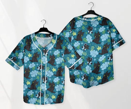 Toothless Baseball Jersey Shirt Dragon Toothless Shirt Cute Baseball Jersey