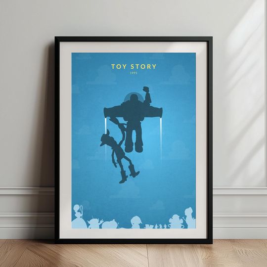 Toy Story Movie Poster, Minimalist Wall Art, Digital Download, Kids Bedroom Decor, Disney-Inspired Printable Poster