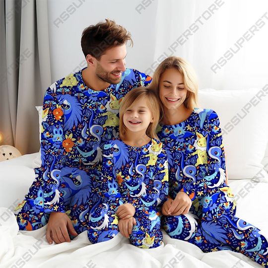 Frostwing Thunderbolt Pajamas Cute Matching Pajamas Set Holiday Family Gift