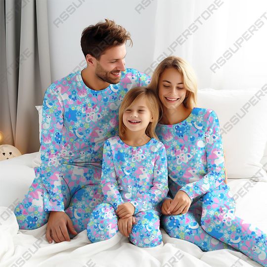 Ribbon Pajamas Shirt Cute Pajamas Set Family Pajamas Set Gift