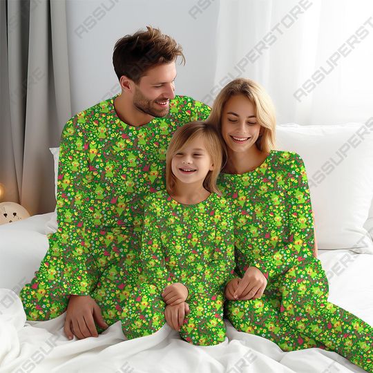 Monkey Pajamas Set Family Matching Christmas Couples Pajamas Holiday Gift