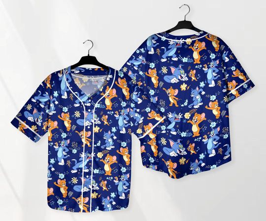 Tom And Jerry Jersey Jerry Baseball Jersey Shirt Funny Jersey Shirt