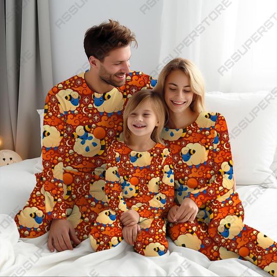 Lamby Pajamas Family Christmas Matching Couples Pajamas Set Cute Holiday Pajamas Gift