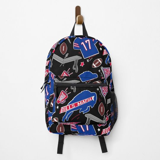 Buffalo Bills Josh Allen pattern (black) Backpack