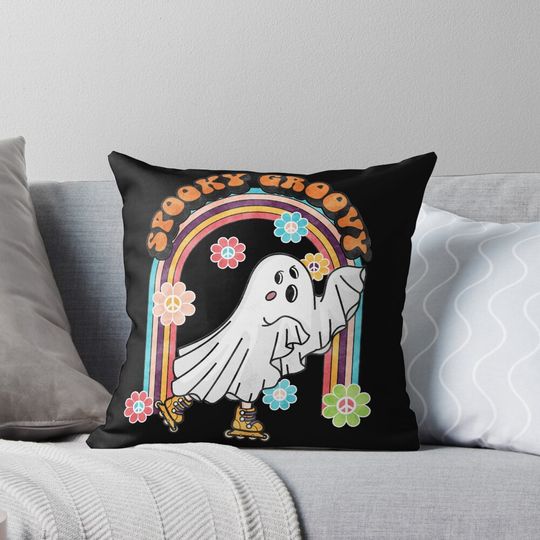 Spooky Groovy Halloween Sublimation Pillow