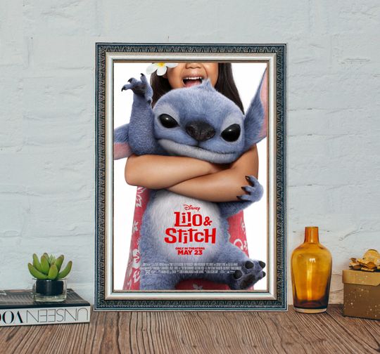Lilo and Stitch Movie Poster, Disney Film Canvas Poster, Premium Matte Vertical Wall Art