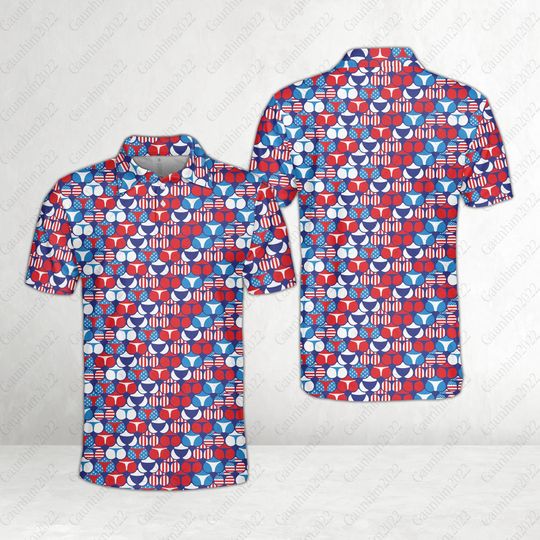 American Flag Butt Polo Shirt, Patriotic Polo Shirt
