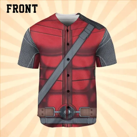 Personalized Deadpool Superhero Cosplay Costume Halloween Baseball Jersey Shirt