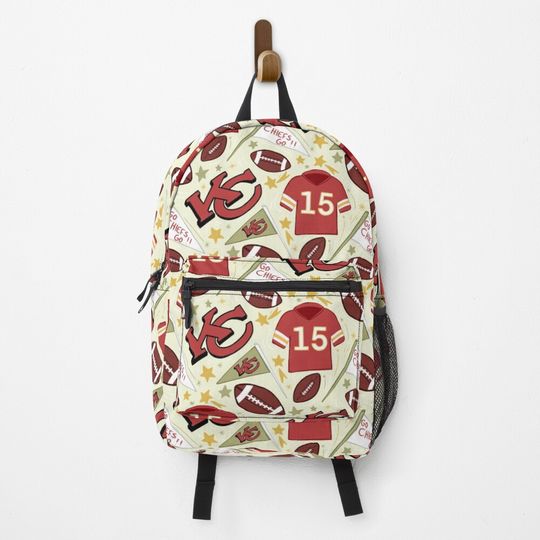 Patrick Mahomes chiefs pattern (light gold)  Backpack
