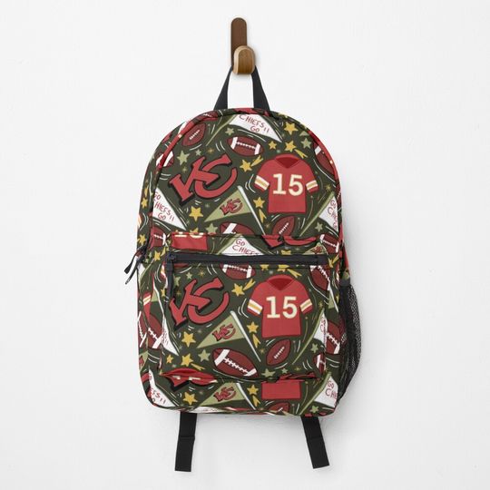 Patrick Mahomes chiefs pattern (khaki green)  Backpack