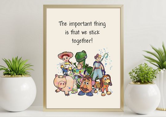 Toy Story Quote Poster Wall Art Nursery Print Baby Room Decor