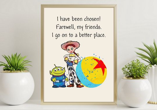 Toy Story Quote Poster Nursery Wall Decor Baby Room