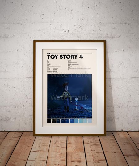 Toy Story 4 Poster Wall Art Print Vintage Movie Poster Digital Home Decor
