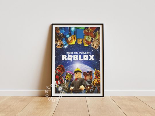 Roblox Video Games Kids Room Poster Vintage Wall Art Premium Print