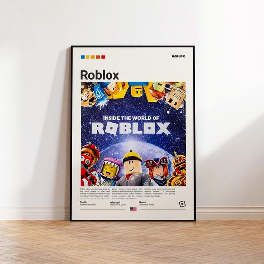 Roblox Gaming Poster - Video Game Wall Art for Gaming Room, Gamer Gift, Premium Matte Vertical Poster