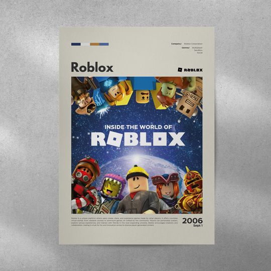 Roblox Gaming Room Poster - Vertical Wall Art, Custom Game Print, Gaming Gift