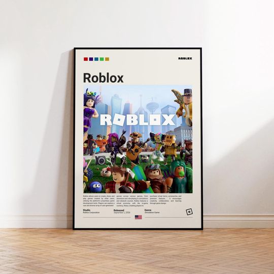Roblox Poster, Gaming Room Wall Decor, Video Games Art, Gamer Gift, Gaming Print, Gaming Fan Poster