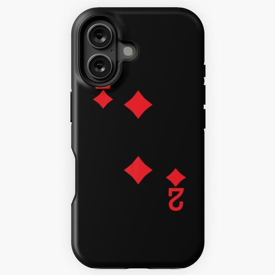 2 Of Diamonds Playing Card Halloween iPhone Case
