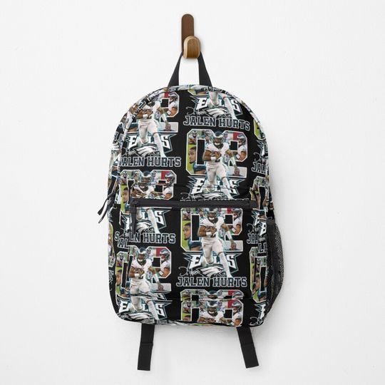 Jalen Hurts Football Signature Vintage Retro 80s 90s Rap Style Perfect Gift For Football Lovers Backpack