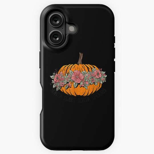 Sorta Sweet Sorta Spooky Pumpkin Flower Halloween Floral iPhone Case