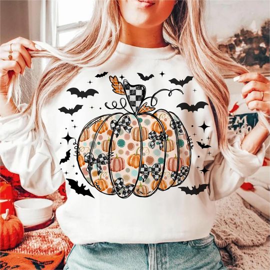 Leopard Pumpkin Bat, Retro Halloween