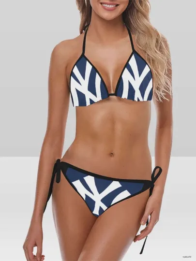 New York Baseball Team Yankees Summer Beach Women's Bikini Swimsuit