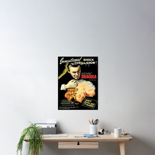 Dracula - Original Hammer Poster Artwork Gift For Fans, Gift Halloween Day, Gift Thanksgiving, Gift Poster