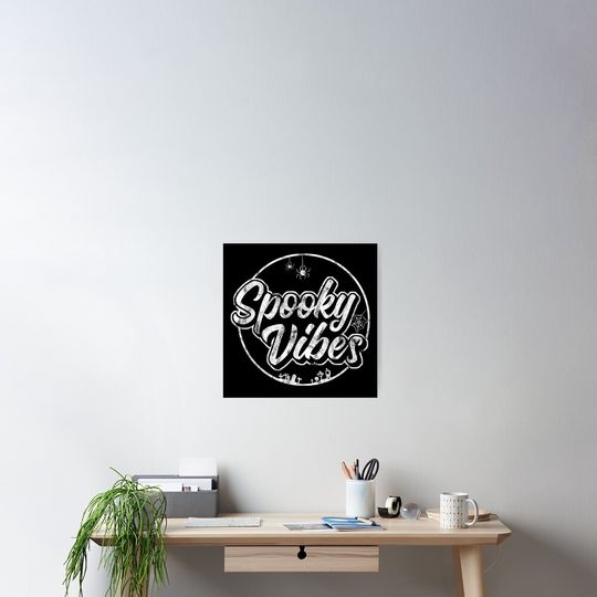 Retro Spooky Vibes Halloween Poster