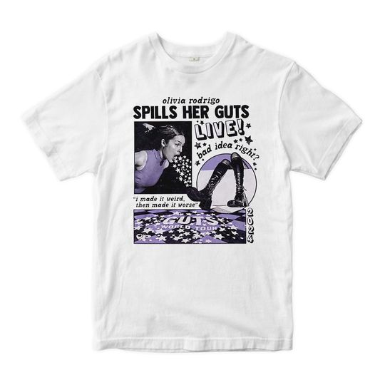 Olivia Rodrigo Live Guts World Tour T-Shirt, Men's Women's Sizes Tee (LVR-16702)