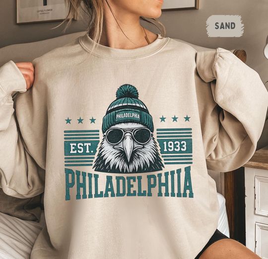 Vintage Philadelphia Football Sweatshirt, Retro Philadelphia Sports Crewneck