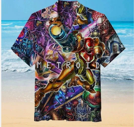 Hawaiian Shirt Metroid Dread Gaming Vacation Style Clothing