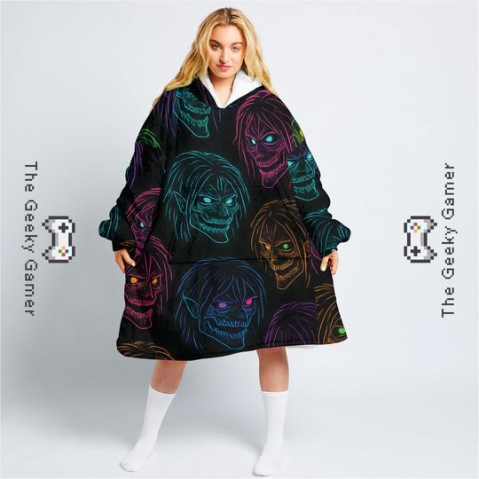 UnisexBlanket Hoodie | Anime Blanket Hoodie | Soft Flannel Anime Throw | Cozy Gift for Fans and Anime Lovers | Anime Lover
