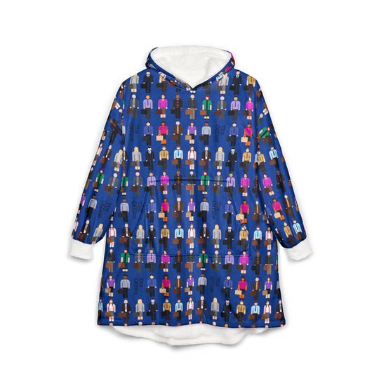 The Office Blanket Hoodie | Logo Dunder Mifflin Unisex Hooded Blanket For Her For Him Michael Dwight Jim Cozy Soft