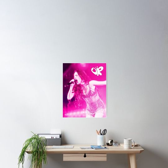 Olivia Power: Grit & Glitter Aesthetic – Pink Concert Art Poster