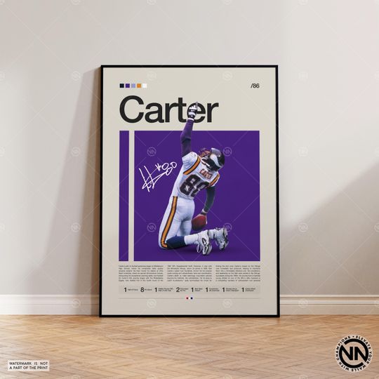 Chris Carter Poster, Minnesota Vikings Print, football Poster, Sports Poster, football Fans, Football Poster, football Wall Art, Sports Bedroom Posters