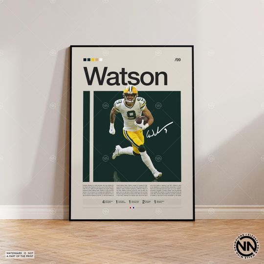 Christian Watson Poster, Green Bay Packers Print, football Poster, Sports Poster, Football Poster, football Wall Art, Sports Bedroom Posters