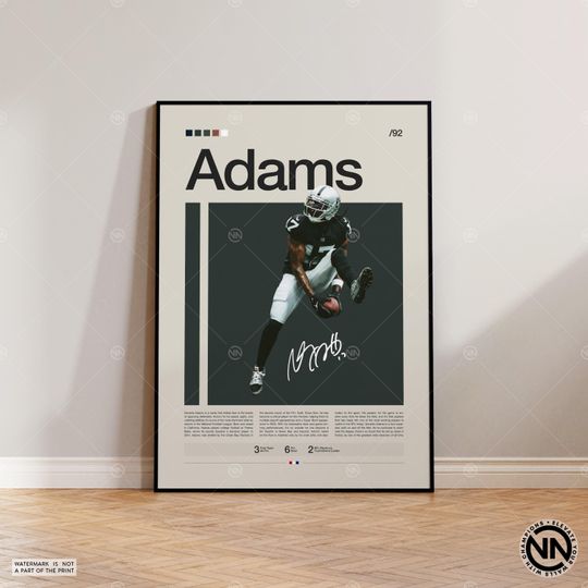 Devante Adams Poster, Las Vegas Raiders Poster, football Poster, Sports Poster, Football Poster, football Wall Art, Sports Bedroom Posters