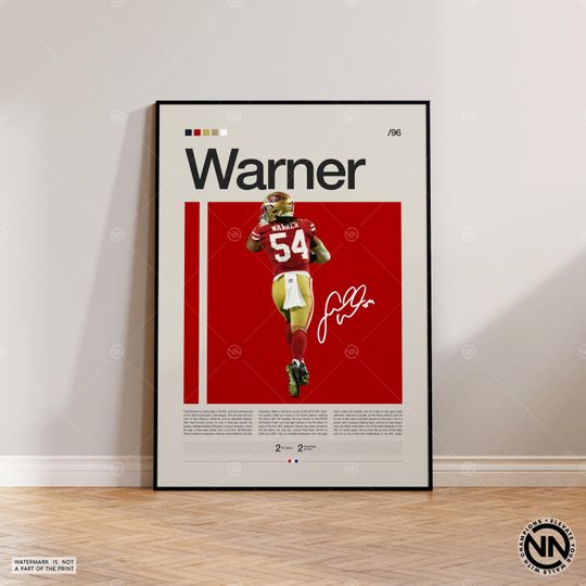 Fred Warner Poster, San Francisco 49ers Print, football Poster, Sports Poster, Football Poster, football Wall Art, Sports Bedroom Posters