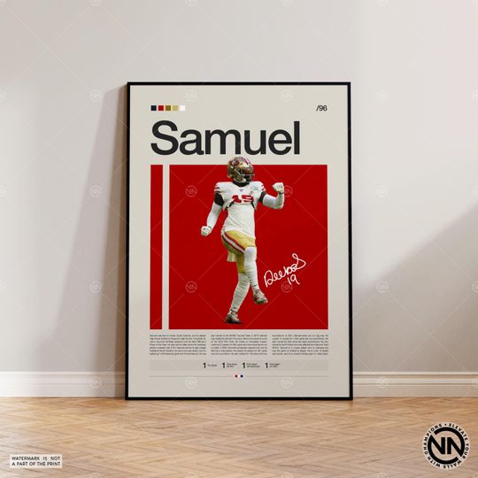 Deebo Samuel Poster, San Francisco 49ers Poster, football Poster, Sports Poster, football Fans, Football Poster, football Wall Art, Sports Bedroom Posters