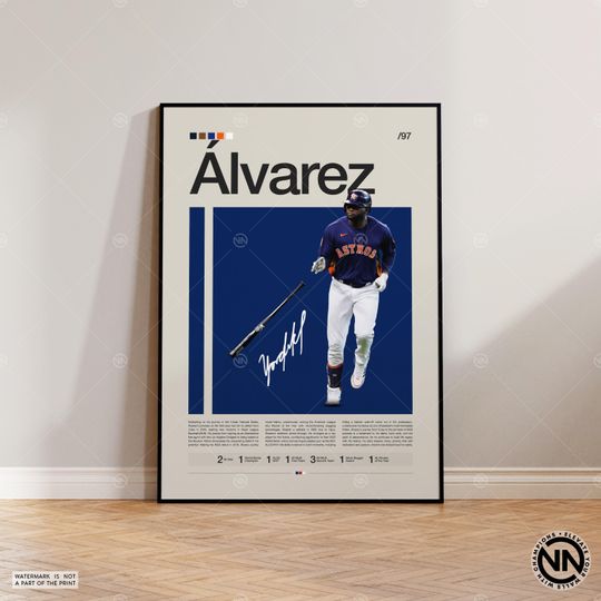 Yordan Alvarez Poster, Houston Astros Print, football Poster, Sports Poster, football Fans, Football Poster, football Wall Art, Sports Bedroom Posters