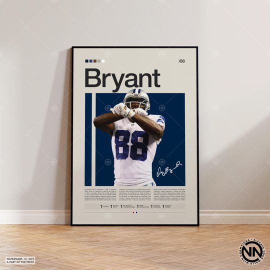 Dez Bryant Poster, Dallas Cowboys Print, football Poster, Sports Poster, football Fans, Football Poster, football Wall Art, Sports Bedroom Posters