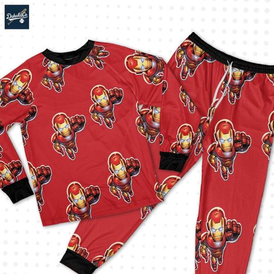 Disney Marvel Iron Man Chibi Action Pajamas, Pajamas Birthday Gift, Disney Vacation