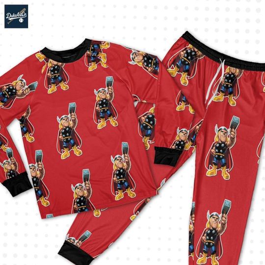 Disney Marvel Thor Chibi Action Pajamas, Pajamas Birthday Gift, Disney Vacation