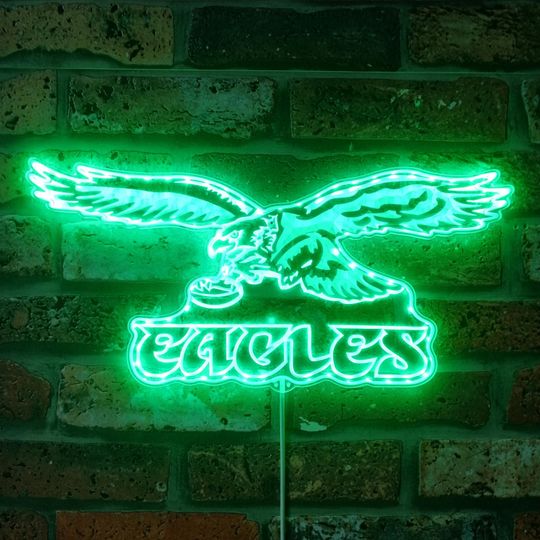 Philadelphia Eagles LED Light Sign, Custom Sport Bar Room LED Sign, Home Bar Wall Decor Gift
