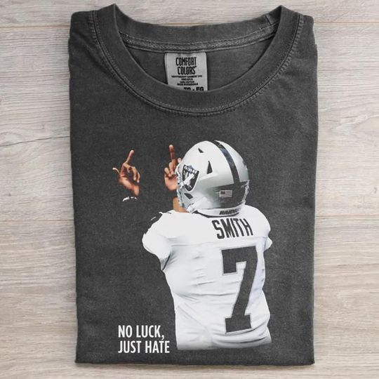 Geno Smith No Luck Just Hate Oversized Bootleg Raiders Tee, Run The Table Throwback Vintage Vegas Football shirt, birthday present!