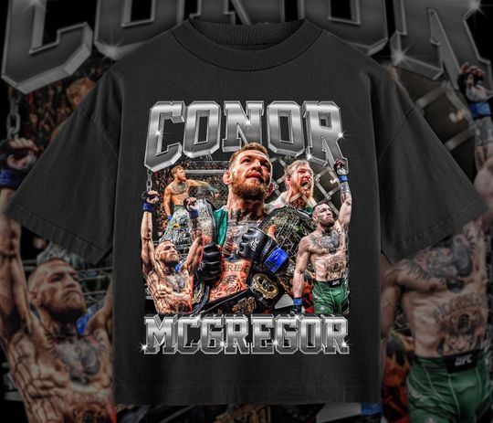 Conor McGregor Vintage Shirt - Bootleg 90s Rap Tee Vintage Conor McGregor High Quality Tee MMA UFC Fighter