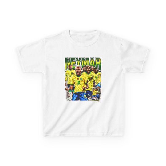 Neymar Jr Brazil  KIDS SIZE Retro Vintage 90s GraphicNeymar T-Shirt, Brazil Tee, Soccer T-Shirt, Bootleg Sport Tee, Soccer fan Shirt
